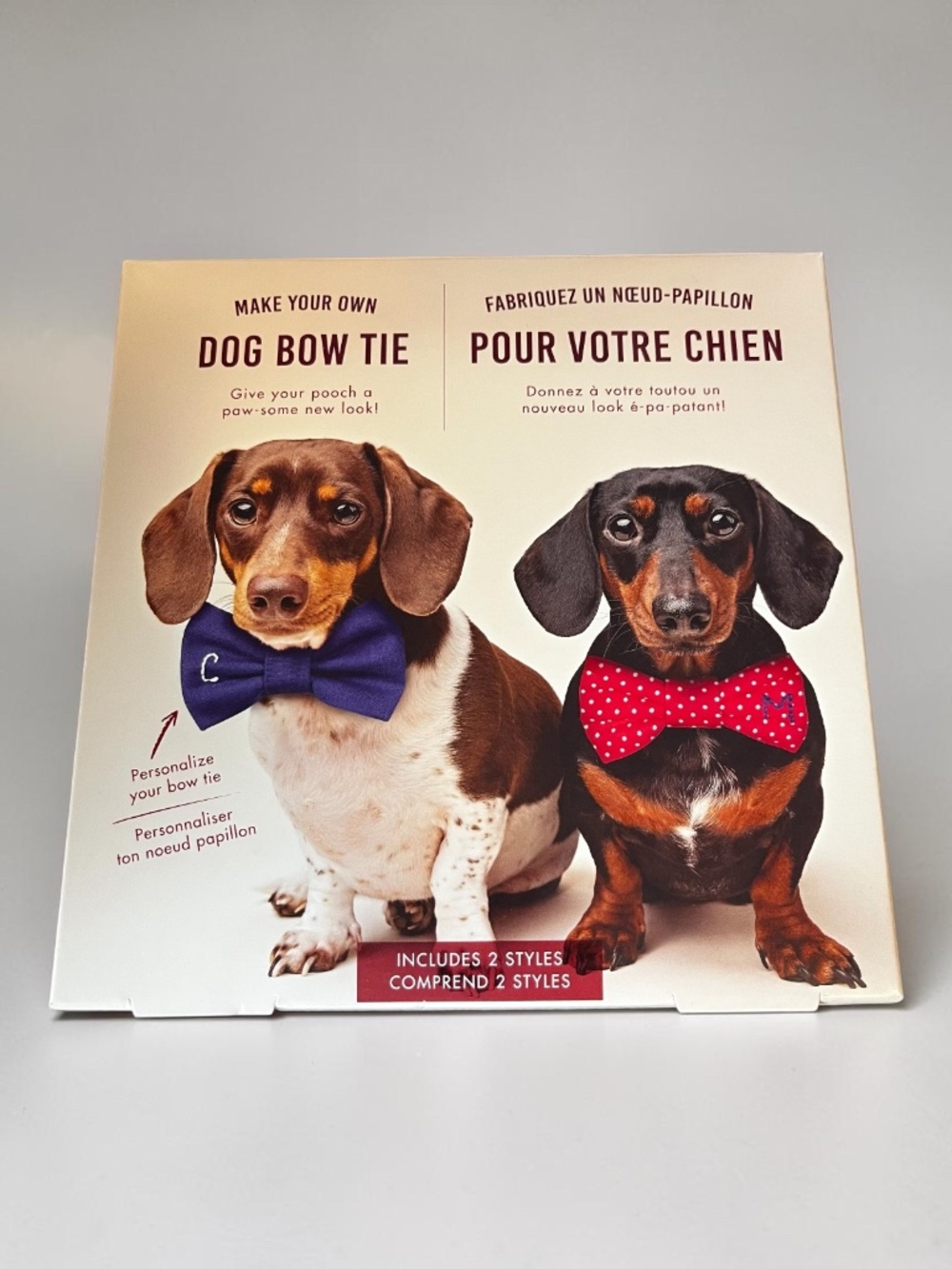 Make Your Own Dog Bow Tie Kit (2 Styles)